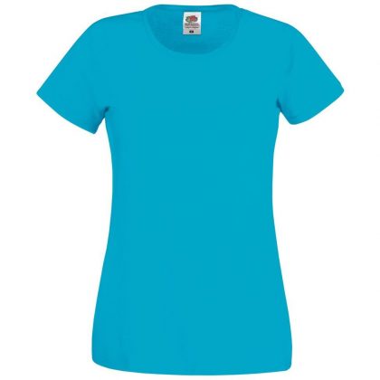 Damska Koszulka Lady-fit Original Fruit Of The Loom - T-shirt - 145g/m² - Kolor Lazurowy sklep BHP