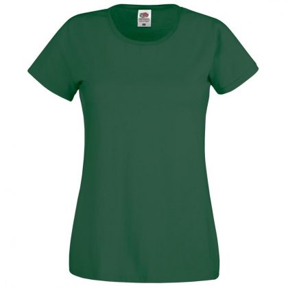 Damska Koszulka Lady-fit Original Fruit Of The Loom - T-shirt - 145g/m² - Kolor Ciemny Zielony sklep BHP