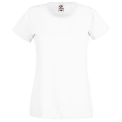 Damska Koszulka Lady-fit Original Fruit Of The Loom - T-shirt - 135g/m² - Kolor Biały sklep BHP