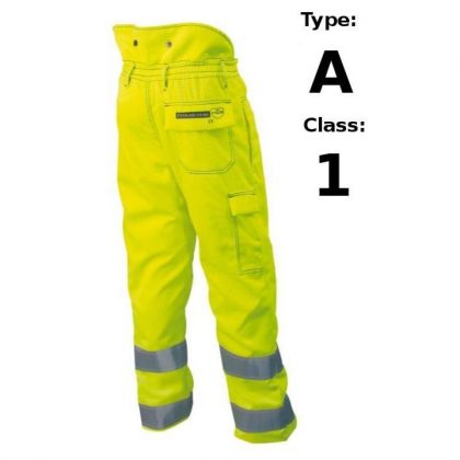 Antyprzecięciowe Ostrzegawcze Spodnie Francital Biot - Typ A Klasa 1 - EN381-5 - Kolor Żółty sklep BHP