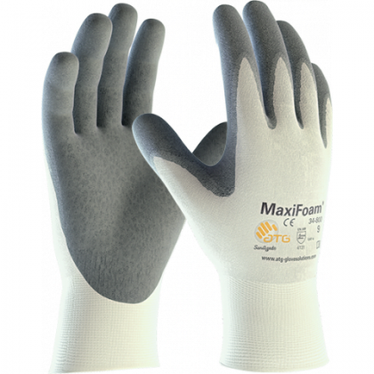Rękawice Nitrylowe ATG MaxiFoam 34-800 - Powlekany spód dłoni - 25 cm - EN388 4131 sklep BHP