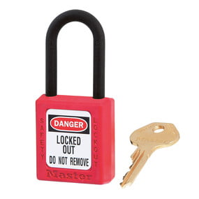 Czerwona Kłódka Bezpieczeństwa Master Lock Zenex 406 - Nie Przewodzi Prądu sklep BHP