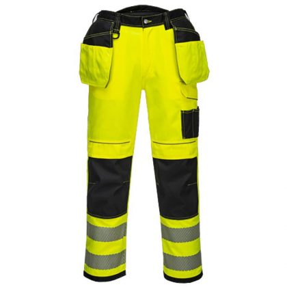 Żółte Odblaskowe Spodnie Robocze Portwest Vision T501 - EN20471 sklep BHP