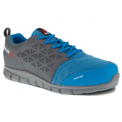 Męskie obuwie ochronne Reebok Oxford kolor niebieski oraz szary - S1P - SRC - EN20345 - IB1038S1P sklep BHP