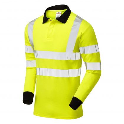 Żółta koszulka w stylu polo PULSAR® FR-AST ARC - EN471 EN11612 EN 1149-5 IEC 61482-2 ATPV 9,2 Cal / m² - PARC21 sklep BHP