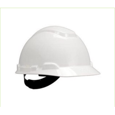 Biały kask roboczy 3M H700 - Bez otworów wentylacyjnych - Krótki daszek - Zgodność z EN397: 2012 + A1: 2012 - 330 g sklep BHP