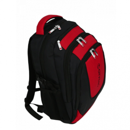 Czerwony plecak posiadający kieszenie na laptopa oraz tablet wodoodporny - 20 x 45 x 20cm - BB801-BR sklep BHP