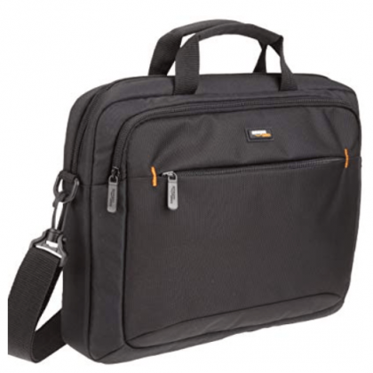 Biznesowa torba na laptopa koloru czarnego - pasująca do laptopów 17 cala - LB645