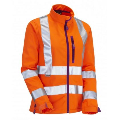 Damska pomarańczowa kurtka softshell Honeywell Class 2 - ISO 20471 - SJL01-O