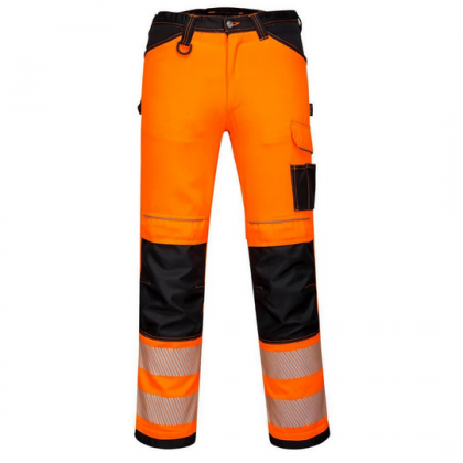 Robocze spodnie Portwest PW3 kolor pomarańczowy - EN ISO 20471 - PW340OBR