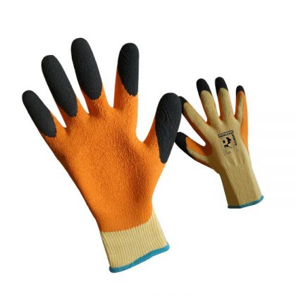 Pomarańczowe rękawice lateksowe - EN388 (2243) Poziom cięcia 2 - LCTC-TD